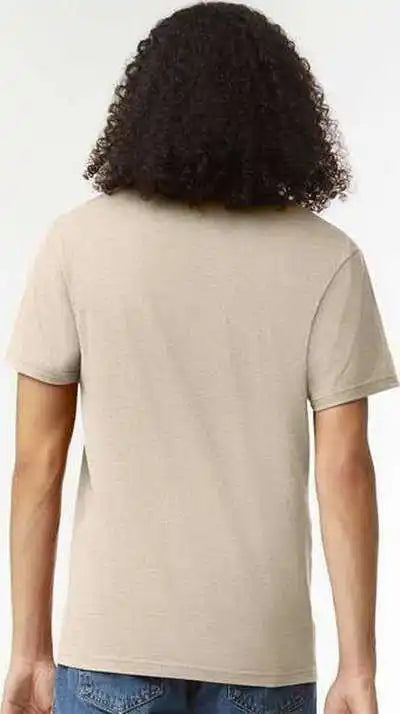 American Apparel 2006cvc Unisex Cvc V-neck Tee - Heather Bone