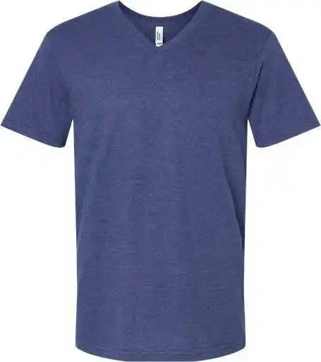 American Apparel 2006cvc Unisex Cvc V-neck Tee - Heather Indigo