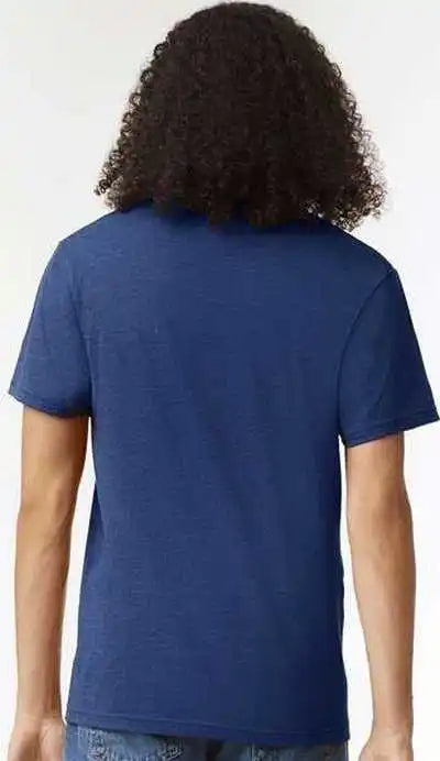 American Apparel 2006cvc Unisex Cvc V-neck Tee - Heather Indigo