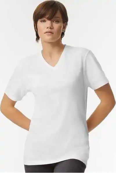 American Apparel 2006cvc Unisex Cvc V-neck Tee - White