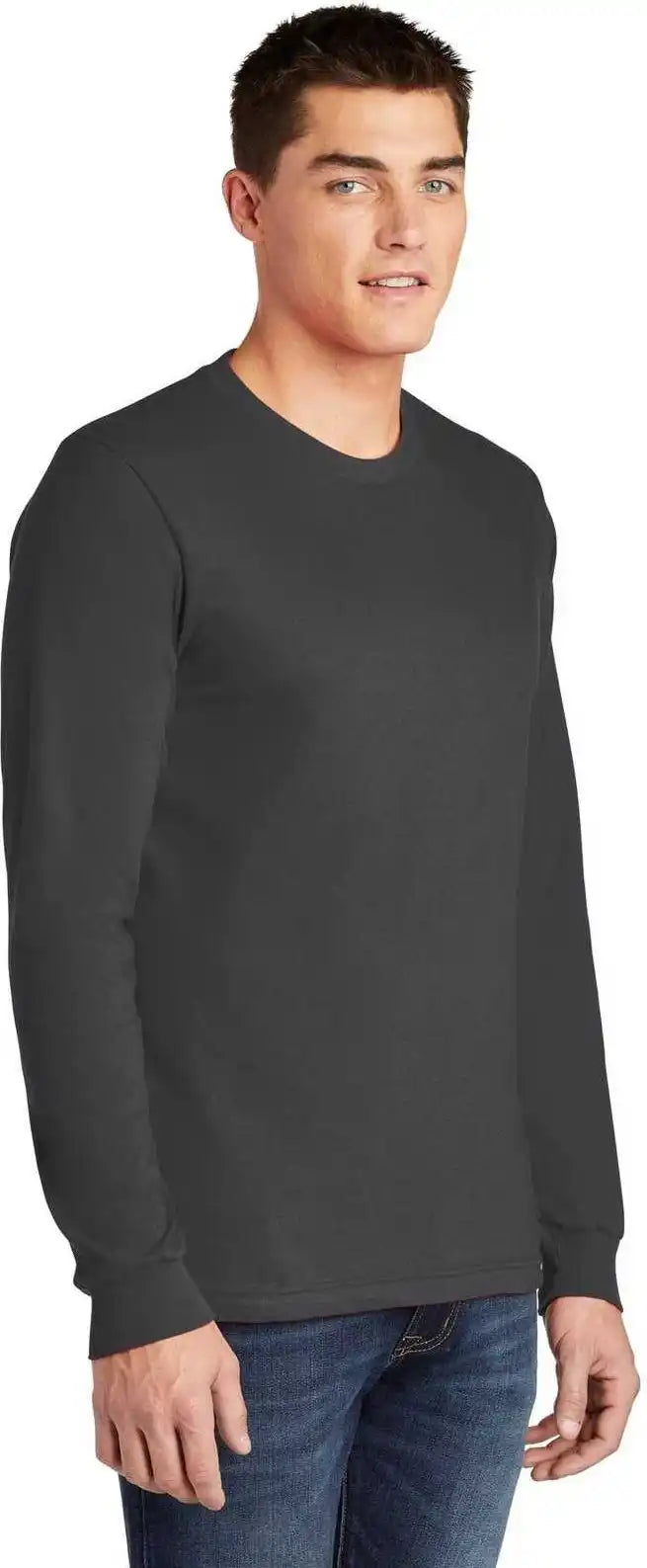 American Apparel 2007w Fine Jersey Long Sleeve T-shirt - Asphalt