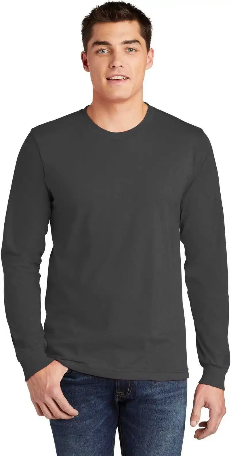 American Apparel 2007w Fine Jersey Long Sleeve T-shirt - Asphalt