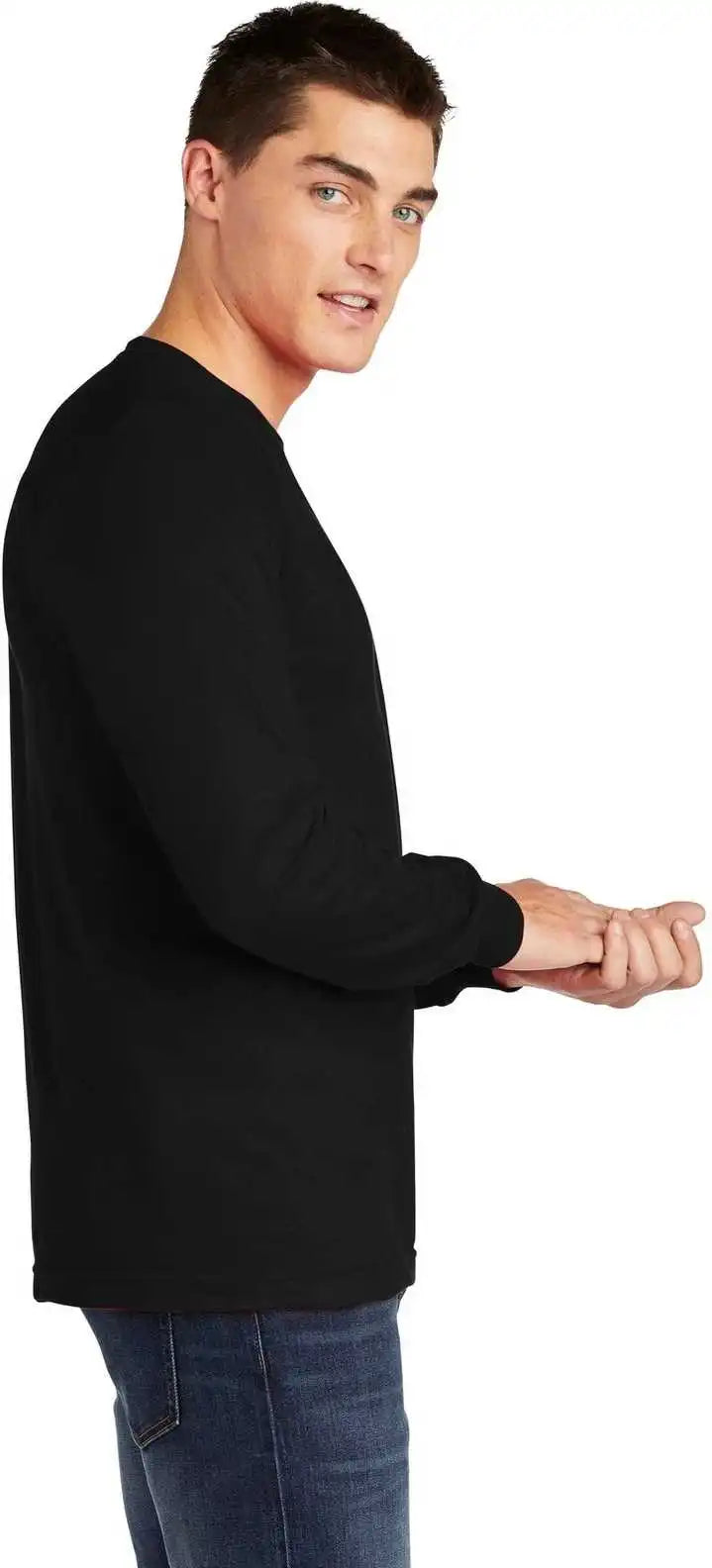 American Apparel 2007w Fine Jersey Long Sleeve t Shirt Black