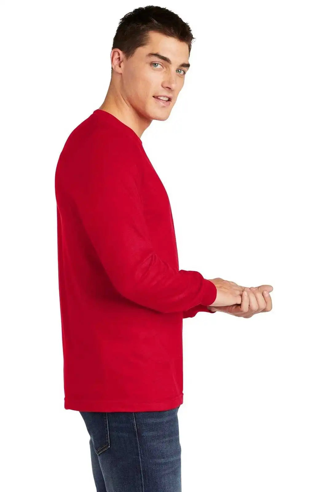 American Apparel 2007w Fine Jersey Long Sleeve t Shirt Red