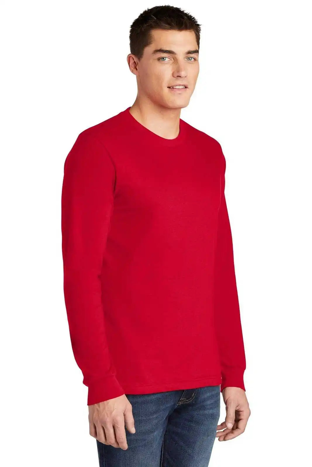 American Apparel 2007w Fine Jersey Long Sleeve t Shirt Red