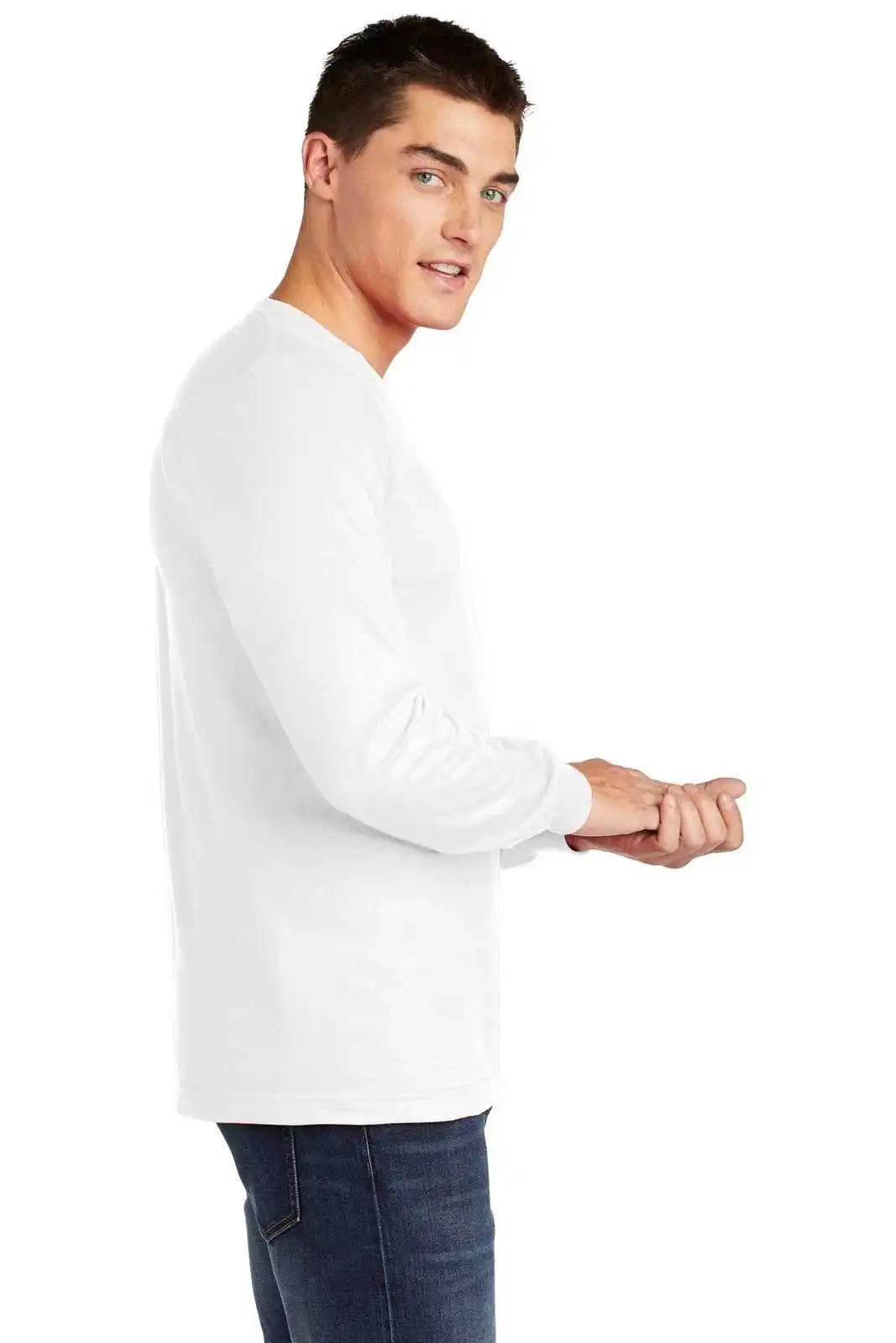 American Apparel 2007w Fine Jersey Long Sleeve T-shirt - White