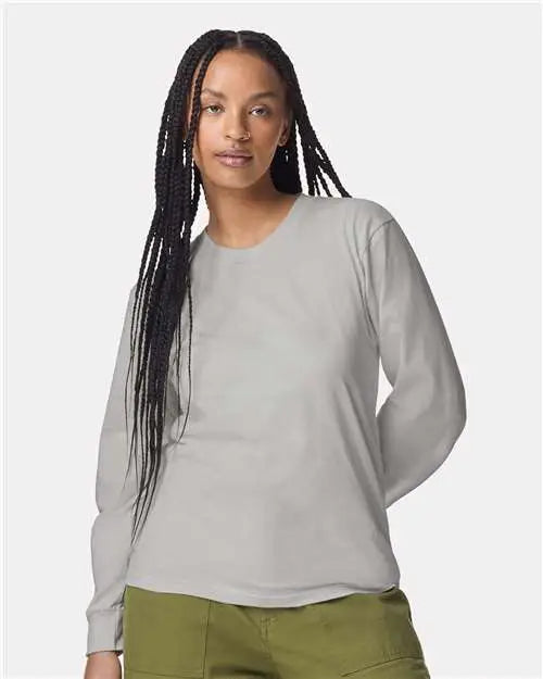American Apparel 2007w Fine Jersey Long Sleeve Tee - 2007 - New Silver