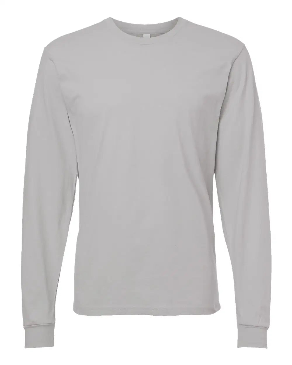American Apparel 2007w Fine Jersey Long Sleeve Tee - 2007 - New Silver - Adult s