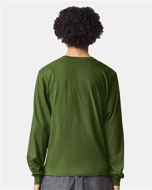American Apparel 2007w Fine Jersey Long Sleeve Tee - 2007 - Olive