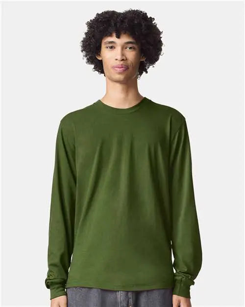 American Apparel 2007w Fine Jersey Long Sleeve Tee - 2007 - Olive
