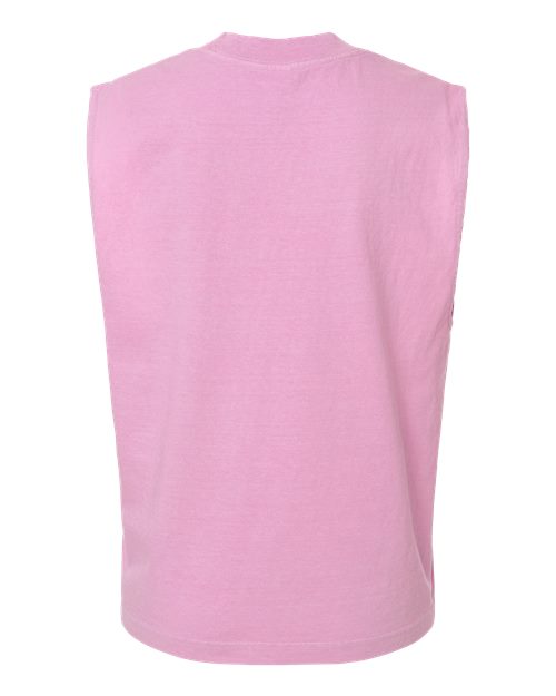 American Apparel 207gd Unisex Heavyweight Cotton Garment-dyed Mid-length Muscle Tee - Faded Powder Pink