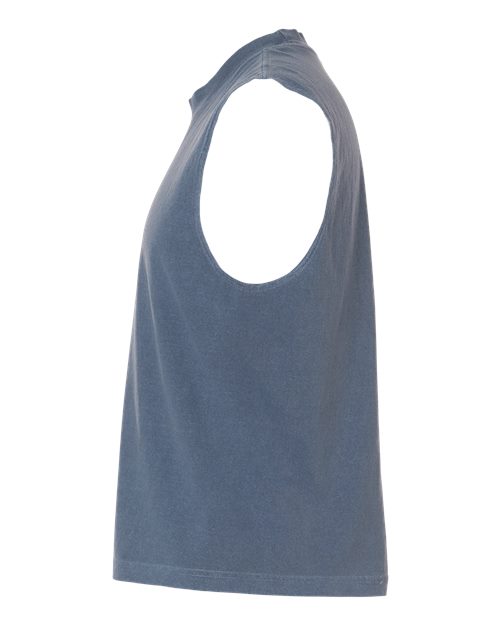 American Apparel 207gd Unisex Heavyweight Cotton Garment-dyed Mid-length Muscle Tee - Faded Navy
