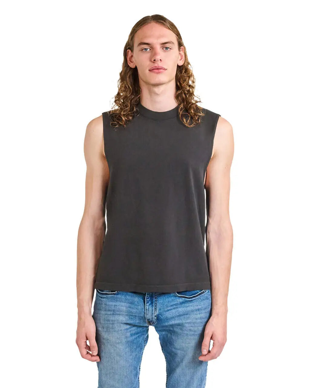 American Apparel 207gd Unisex Heavyweight Cotton Garment-dyed Mid-length Muscle Tee