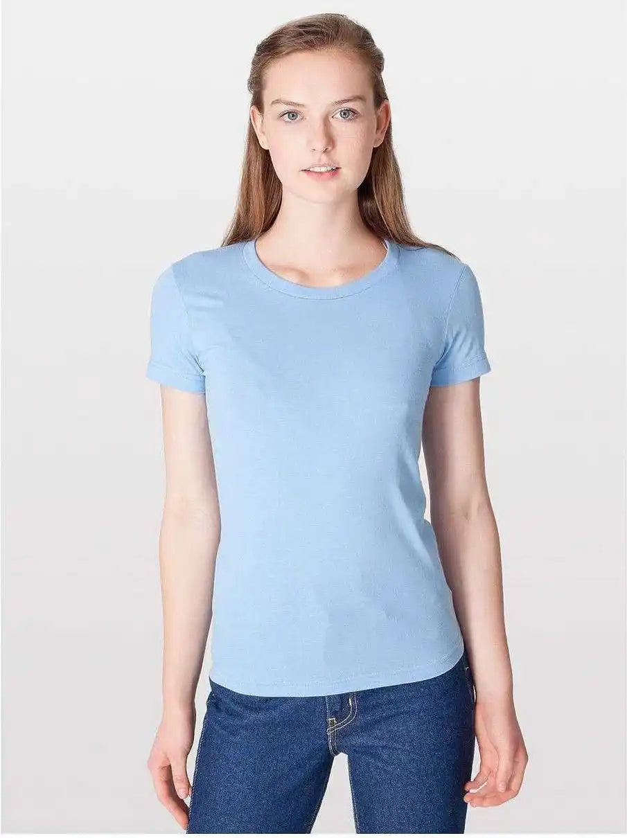 American Apparel 2102w Women’s Fine Jersey T-shirt - Baby Blue