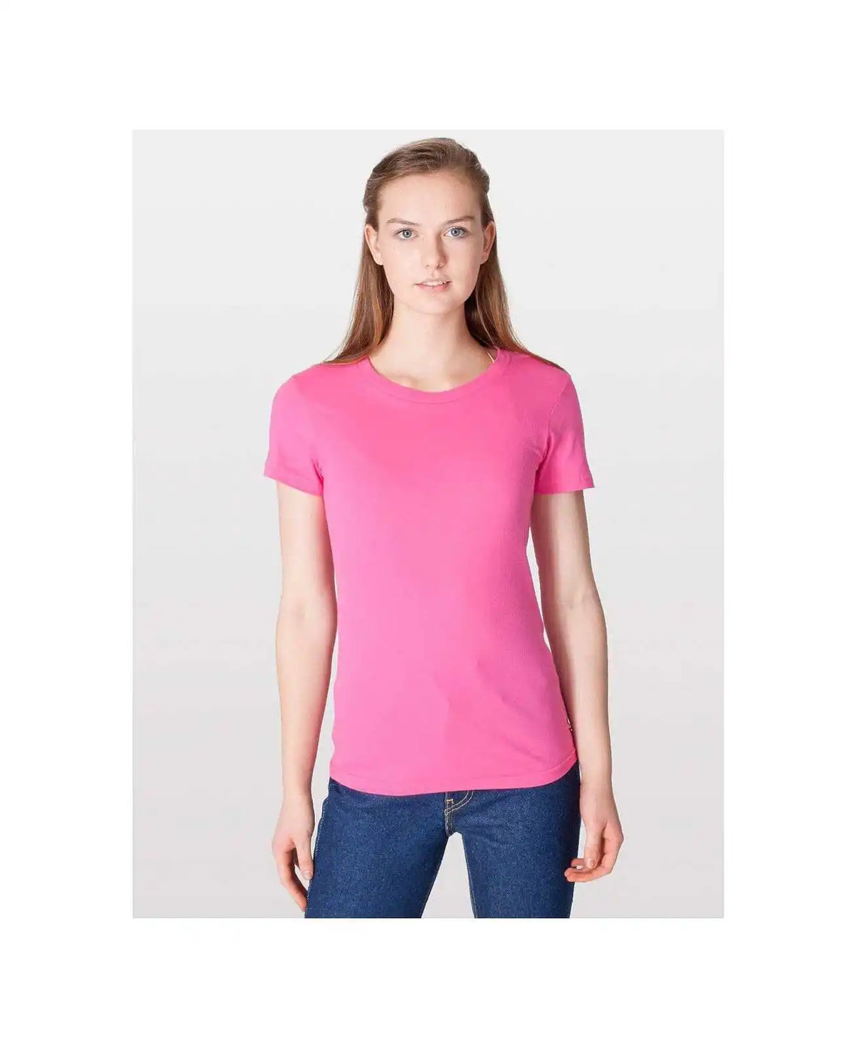 American Apparel 2102w Women’s Fine Jersey T-shirt - Fuchsia