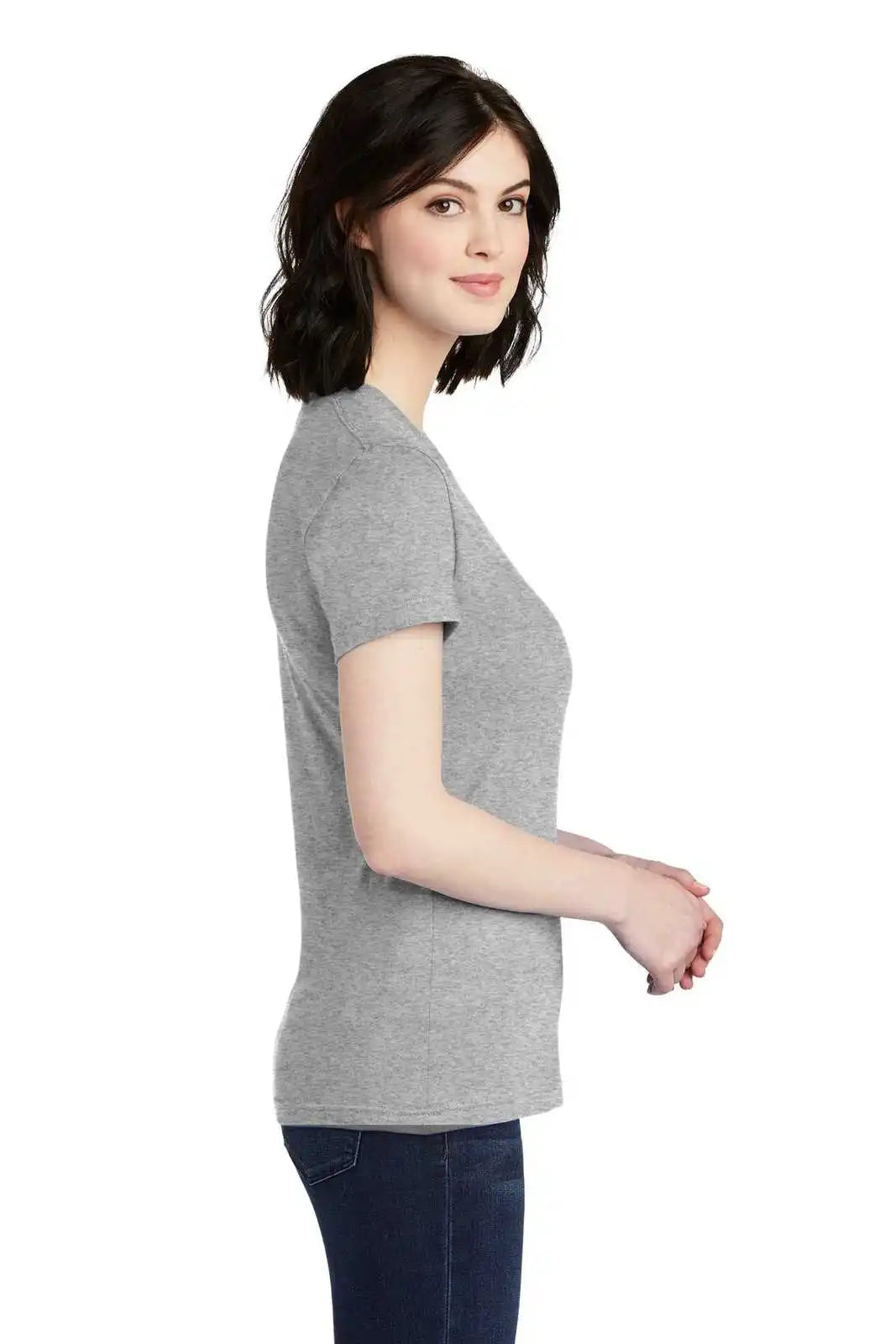 American Apparel 2102w Women’s Fine Jersey T-shirt - Heather Gray