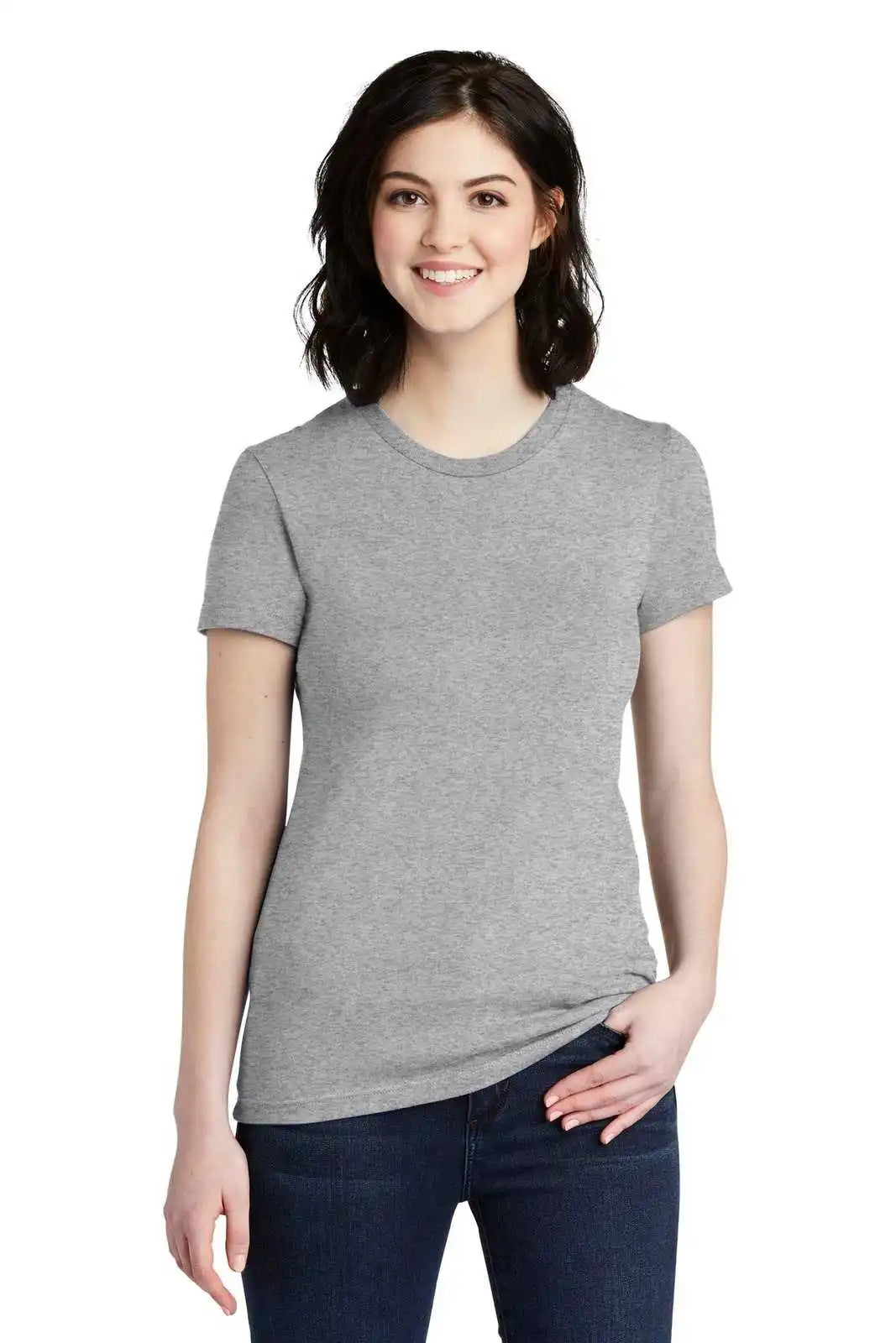 American Apparel 2102w Women’s Fine Jersey T-shirt - Heather Gray