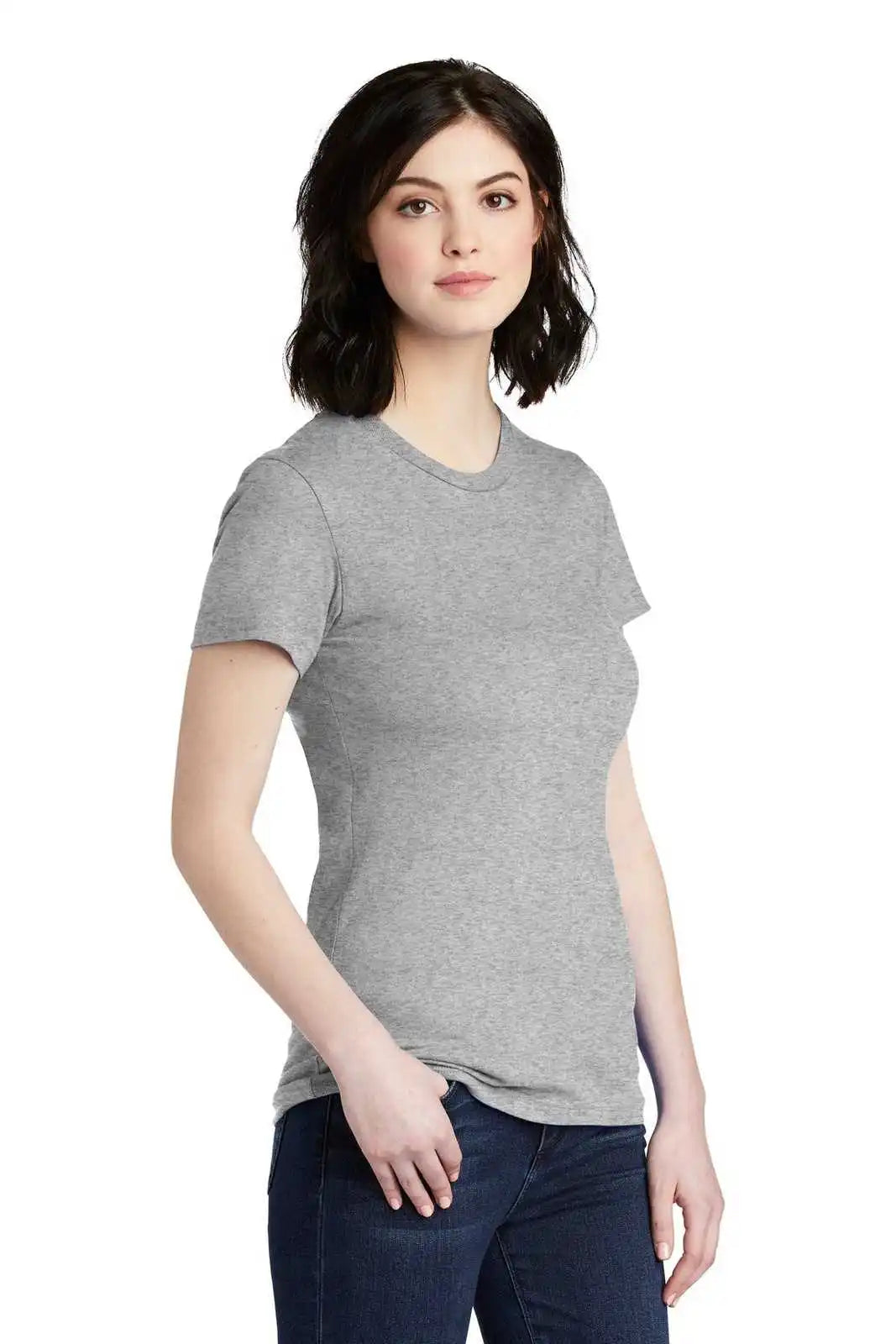 American Apparel 2102w Women’s Fine Jersey T-shirt - Heather Gray