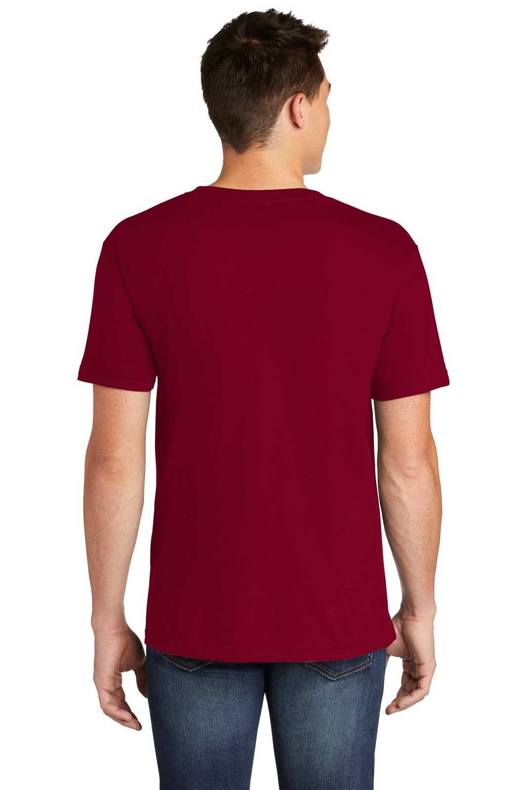 American Apparel 2456w Fine Jersey V-neck T-shirt - Cranberry