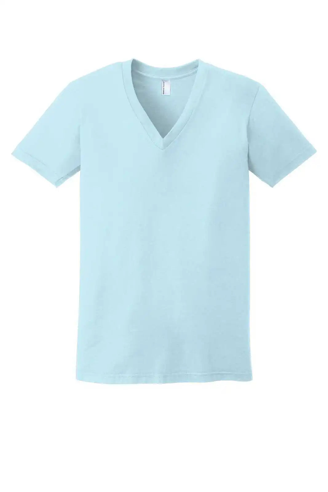 American Apparel 2456w Fine Jersey V-neck T-shirt - Light Blue