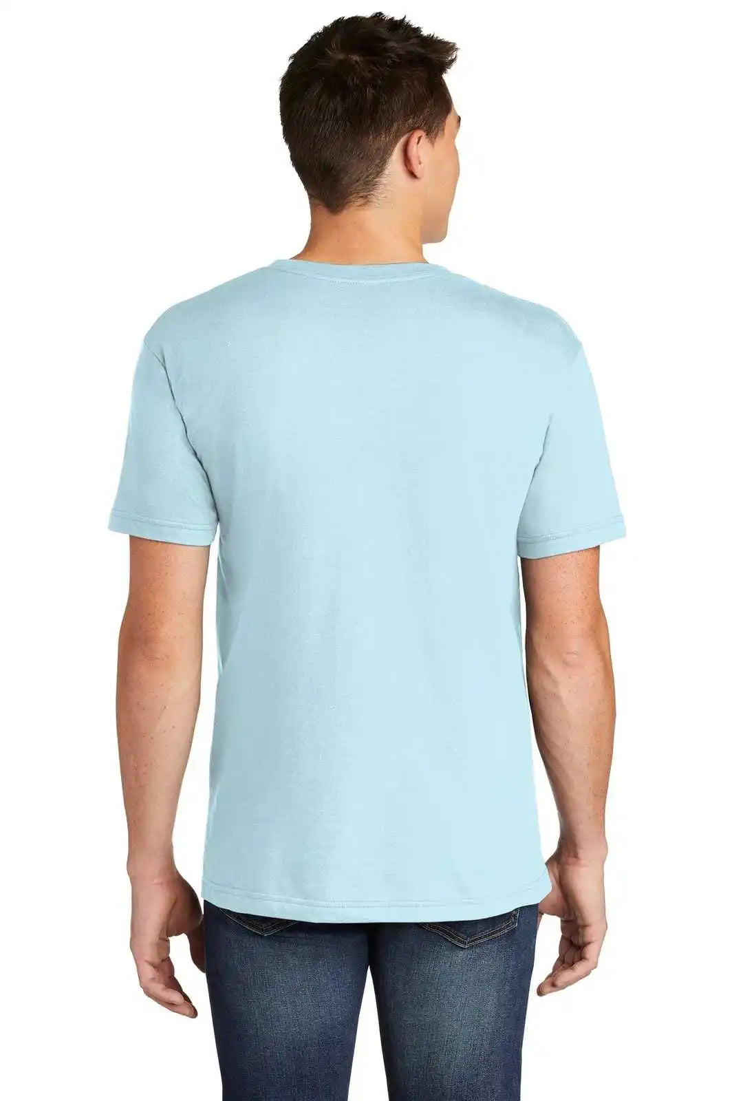 American Apparel 2456w Fine Jersey V-neck T-shirt - Light Blue