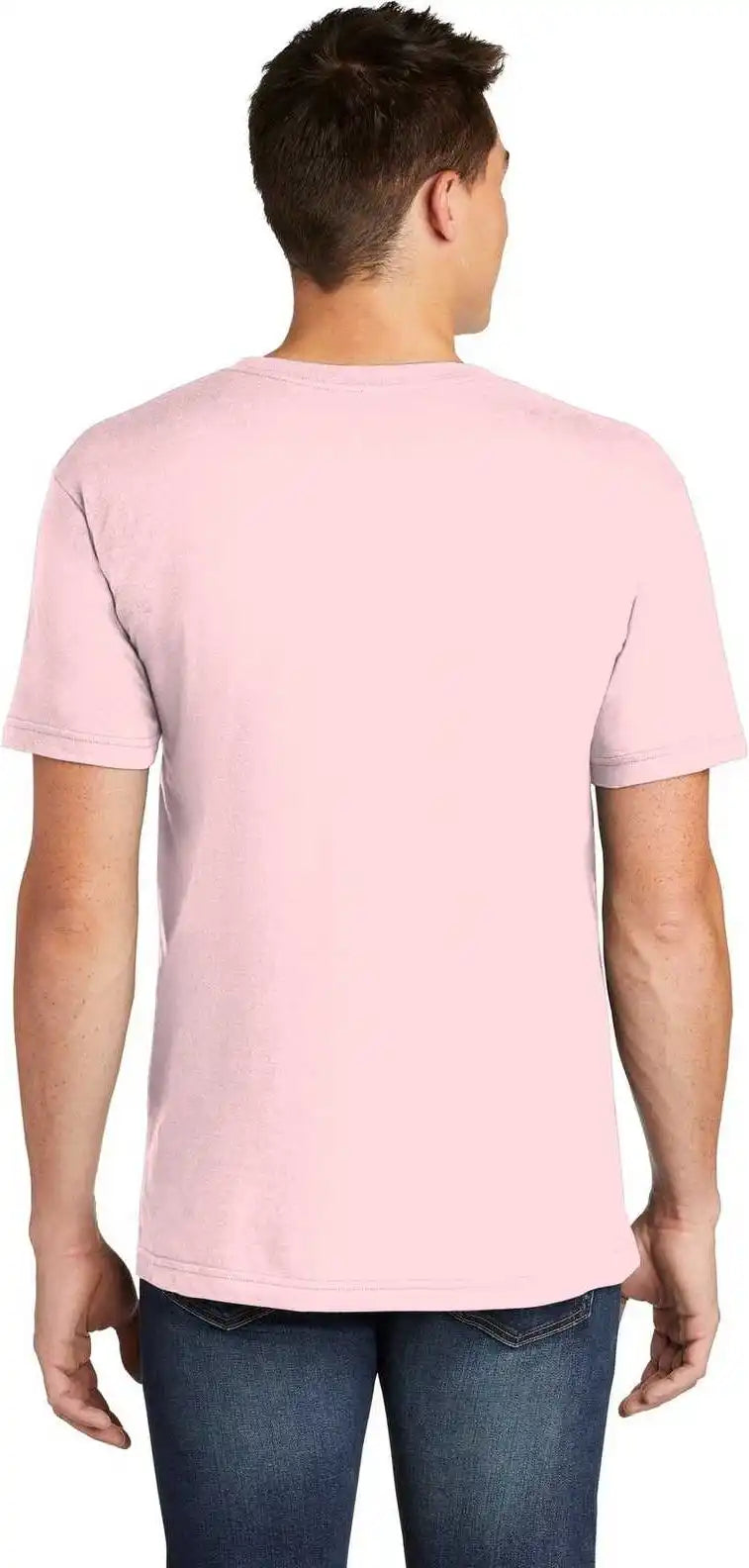 American Apparel 2456w Fine Jersey V-neck T-shirt - Light Pink