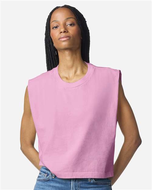 American Apparel 307 Garment-dyed Women’s Heavyweight Muscle Tee - Gd - Faded Powder Pink