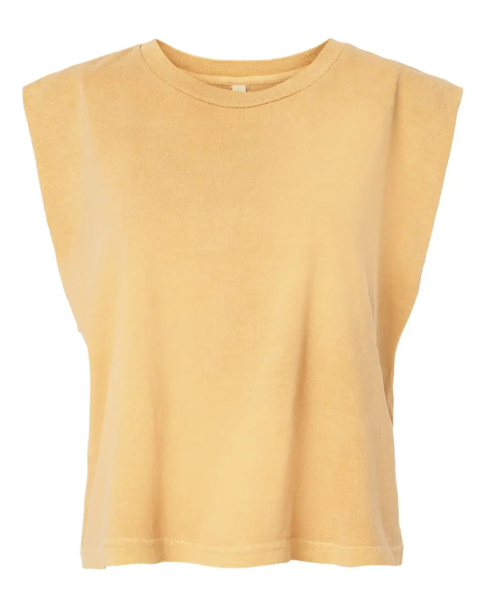 American Apparel 307 Garment-dyed Women’s Heavyweight Muscle Tee - Gd - Faded Mustard - Ladies s