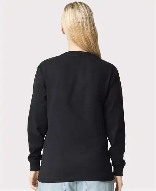 American Apparel 9410 Super Heavyweight Long Sleeve Pocket Tee - Black