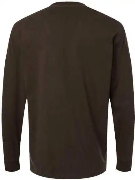 American Apparel 9410 Super Heavyweight Long Sleeve Pocket Tee - Brown