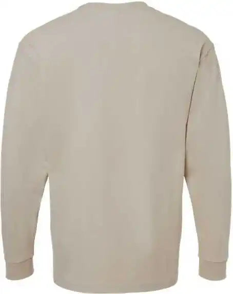 American Apparel 9410 Super Heavyweight Long Sleeve Pocket Tee - Bone
