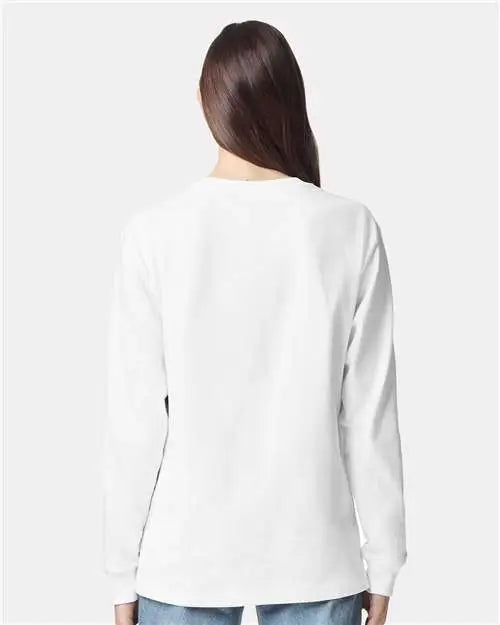 American Apparel 9410a Super Heavyweight Long Sleeve Pocket Tee - 9410 - White