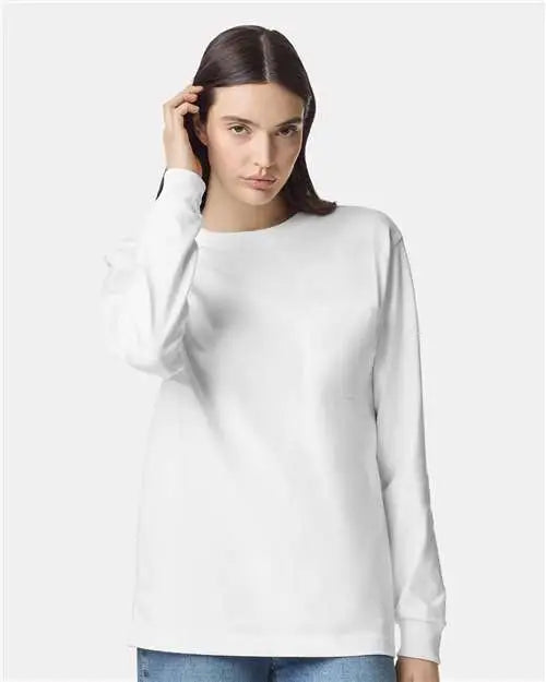 American Apparel 9410a Super Heavyweight Long Sleeve Pocket Tee - 9410 - White