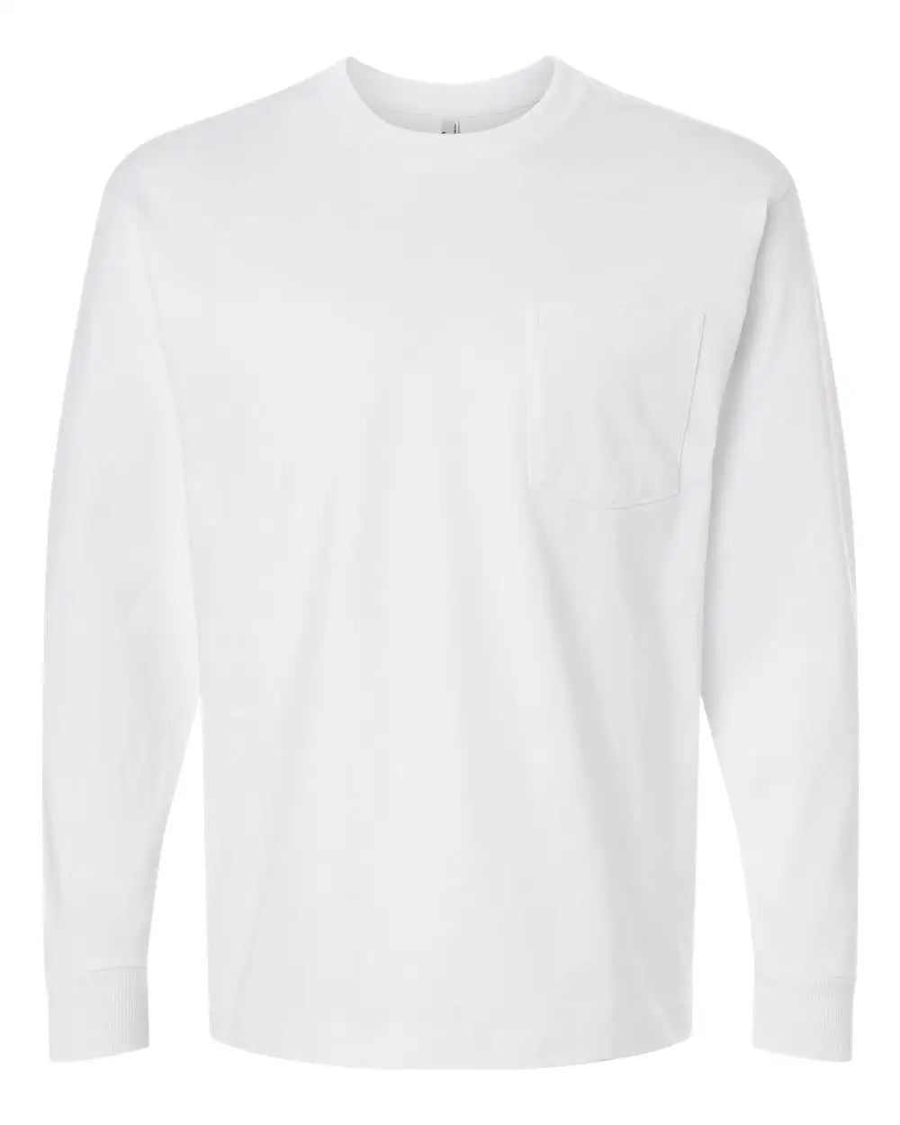 American Apparel 9410a Super Heavyweight Long Sleeve Pocket Tee - 9410 - White - Adult s