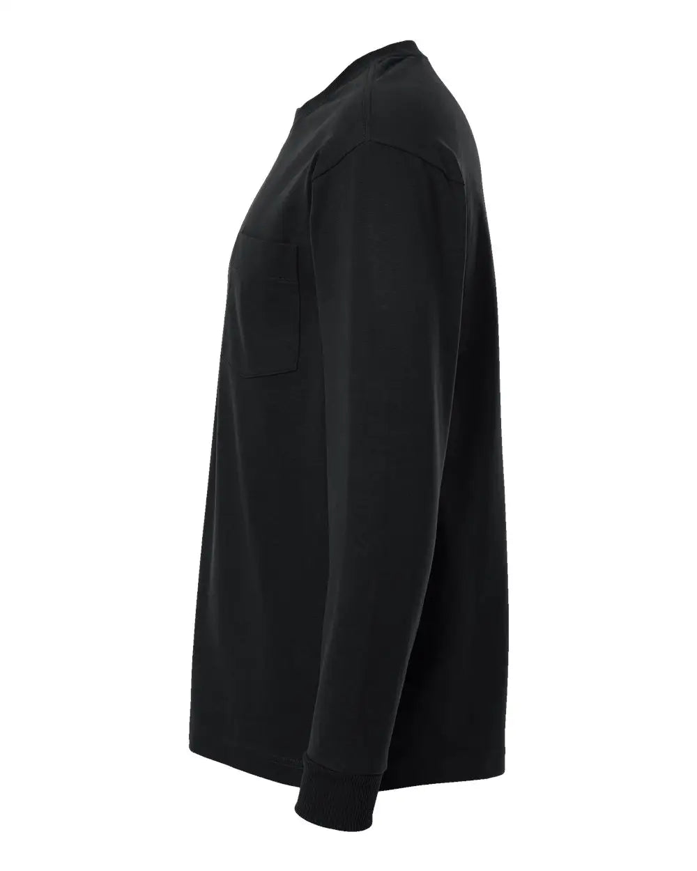 American Apparel 9410a Super Heavyweight Long Sleeve Pocket Tee - 9410 - Black
