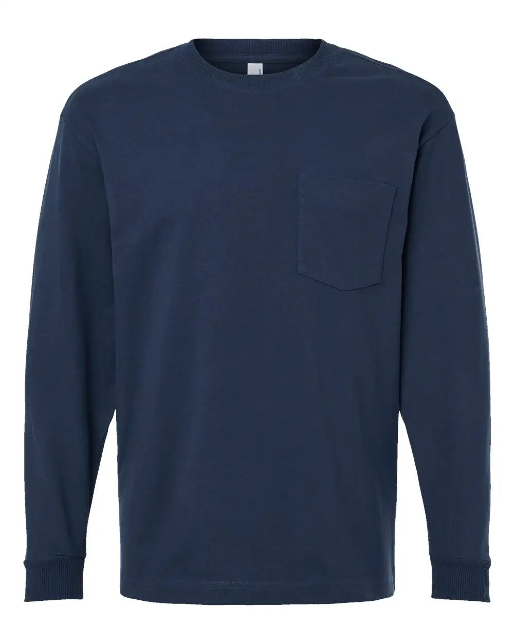 American Apparel 9410a Super Heavyweight Long Sleeve Pocket Tee - 9410 - Sea Blue - Adult s