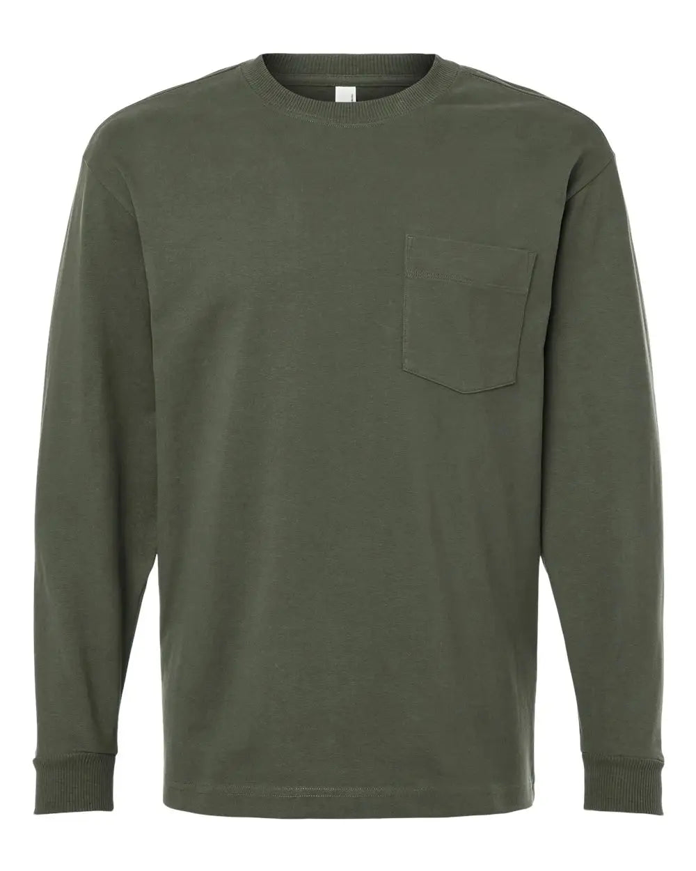 American Apparel 9410a Super Heavyweight Long Sleeve Pocket Tee - 9410 - Lieutenant - Adult s