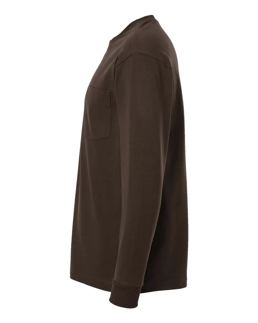 American Apparel 9410a Super Heavyweight Long Sleeve Pocket Tee - 9410 - Brown