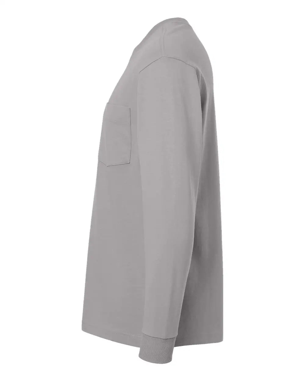 American Apparel 9410a Super Heavyweight Long Sleeve Pocket Tee - 9410 - Gravel