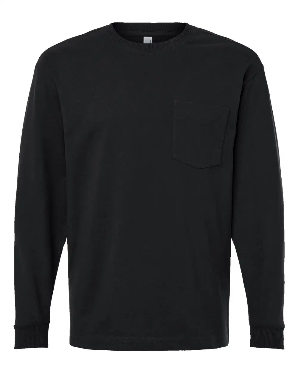 American Apparel 9410a Super Heavyweight Long Sleeve Pocket Tee - 9410 - Black - Adult s
