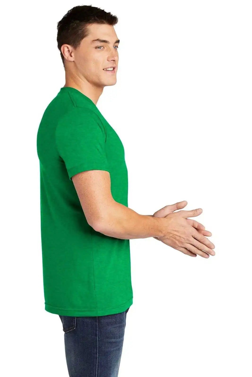 American Apparel Bb401w Poly-cotton T-shirt - Heather Kelly Green