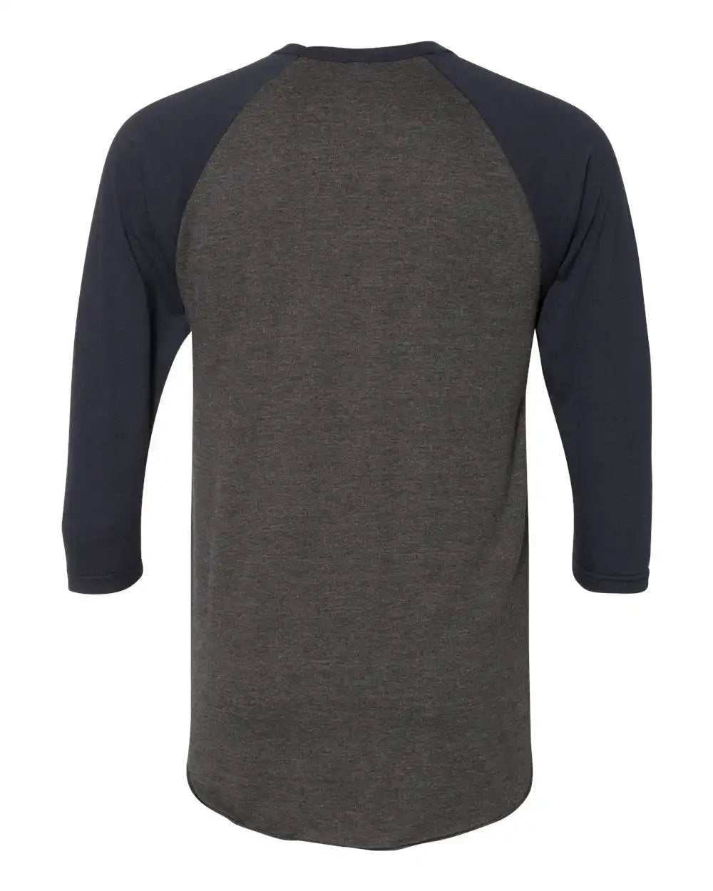 American Apparel Bb453w 50/50 Raglan Three-quarter Sleeve Tee - Heather Black Navy - Black/ / Xs
