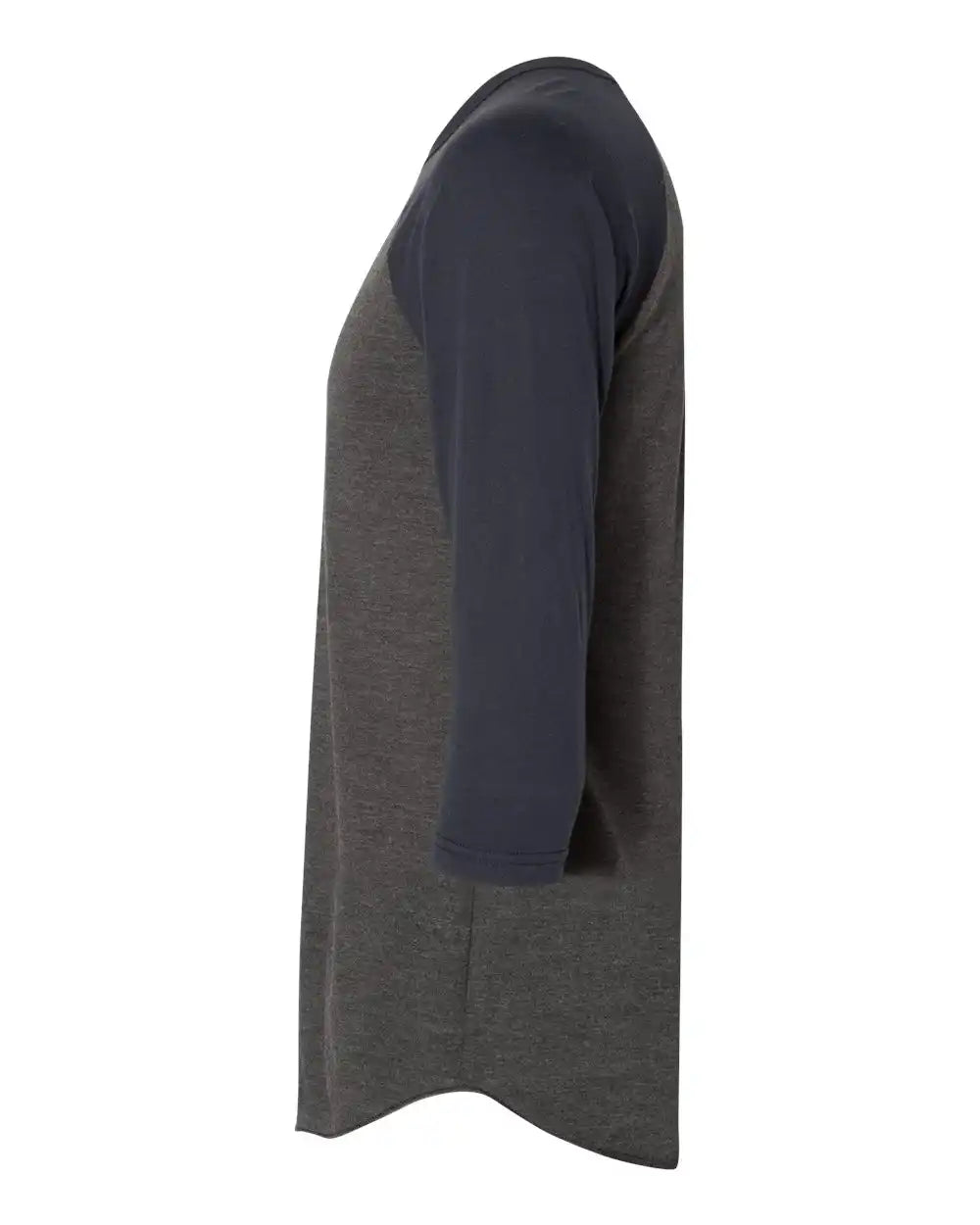 American Apparel Bb453w 50/50 Raglan Three-quarter Sleeve Tee - Heather Black Navy - Black/ / Xs
