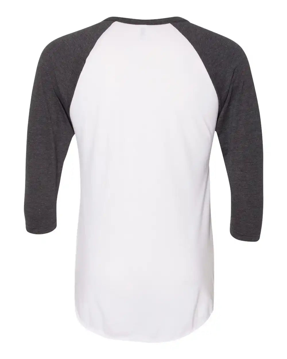 American Apparel Bb453w 50/50 Raglan Three-quarter Sleeve Tee - White Heather Black - White/ / Xs