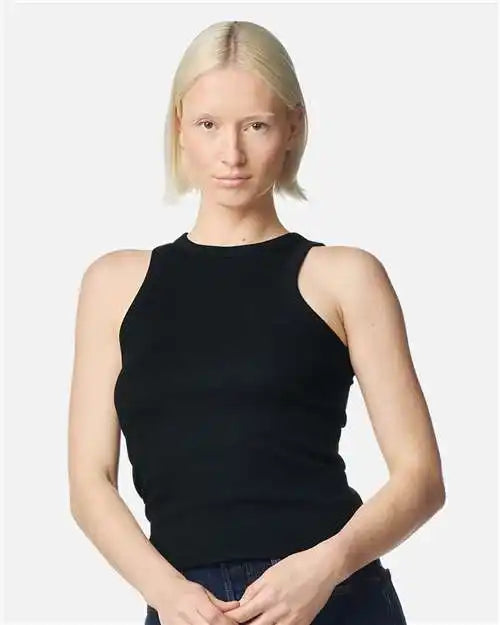 American Apparel Br2101 Women’s Baby Rib Tank - Black - s