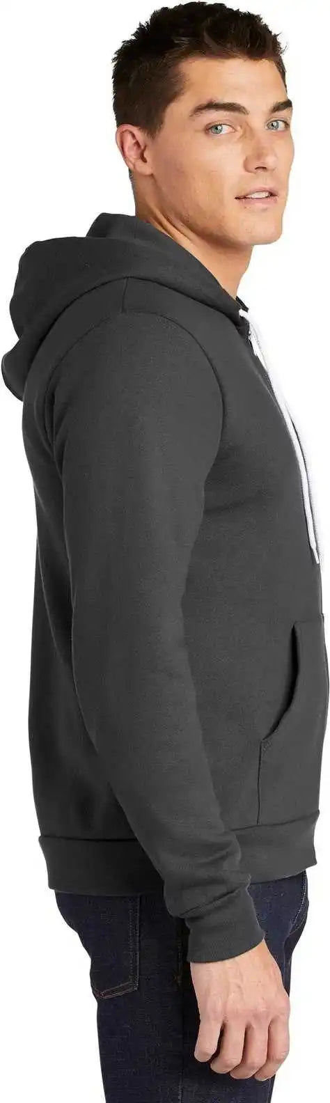 American Apparel F497 Usa Collection Flex Fleece Zip Hoodie - Asphalt