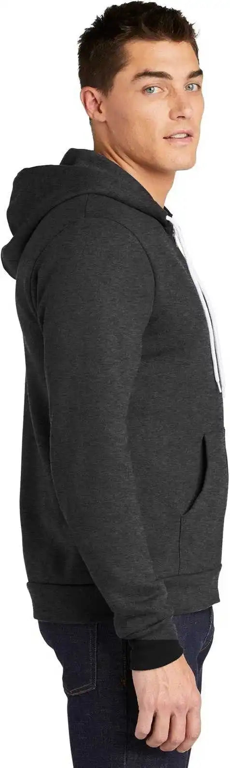 American Apparel F497 Usa Collection Flex Fleece Zip Hoodie - Heather Gray