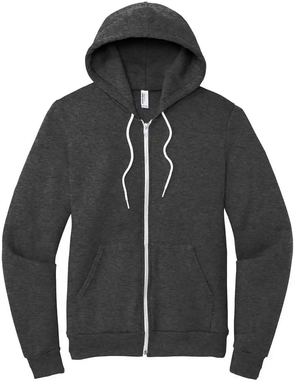 American Apparel F497 Usa Collection Flex Fleece Zip Hoodie - Heather Gray