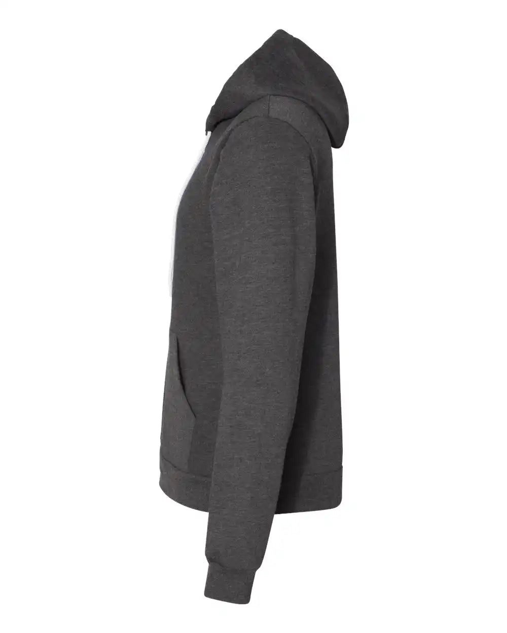 American Apparel F497us Usa-made Flex Fleece Full-zip Hoodie - Dark Heather Grey - Xxs