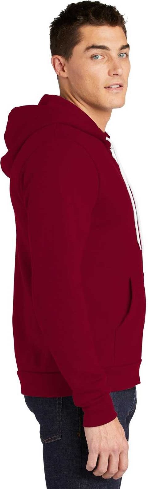 American Apparel F497w Flex Fleece Zip Hoodie - Cranberry